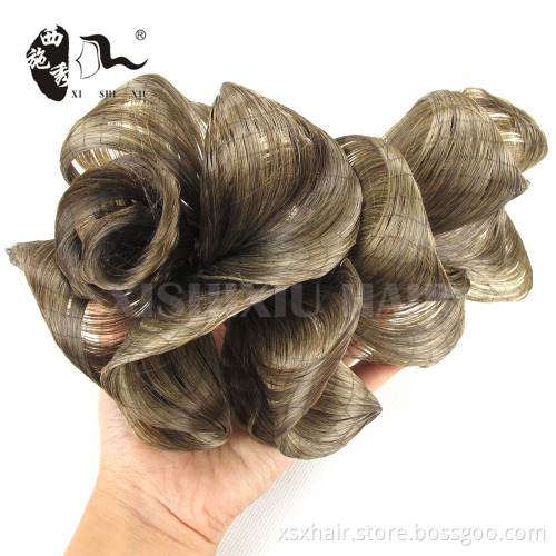 Flower synthetic hair scrunchies Elastic Bridal chignon of wigs accessories